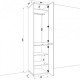 Hinged wardrobe FlashNika Hold 24 Nymphea alba + Sonoma oak