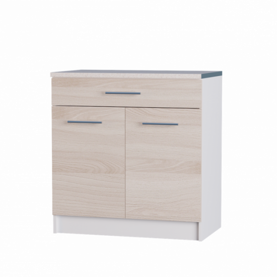 Kitchen module Eco Bottom drawer 800 with tabletop Ash Shimo Light 80x46x85 cm