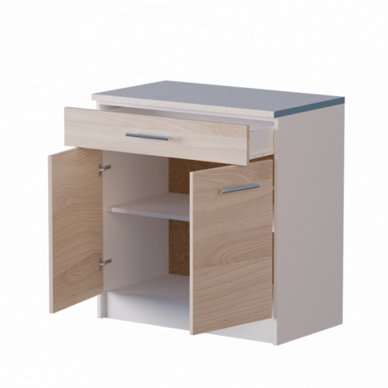 Kitchen module Eco Bottom drawer 800 with tabletop Ash Shimo Light 80x46x85 cm