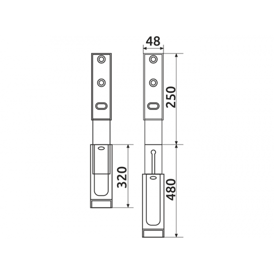 DC bracket for microwave oven white (2 pcs.)