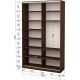 Two-door wardrobe Roko 120x242x45 cm chipboard + Mirror Oak Wenge (20200024966)