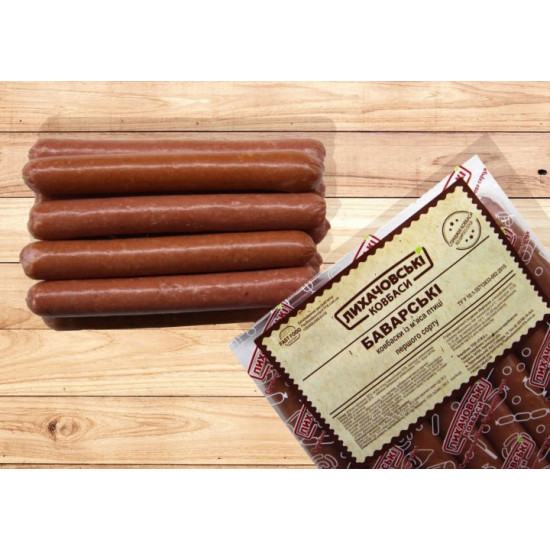 Hot dog sausages Bavarian TM Likhachevskie sausages (48/pcs per box)