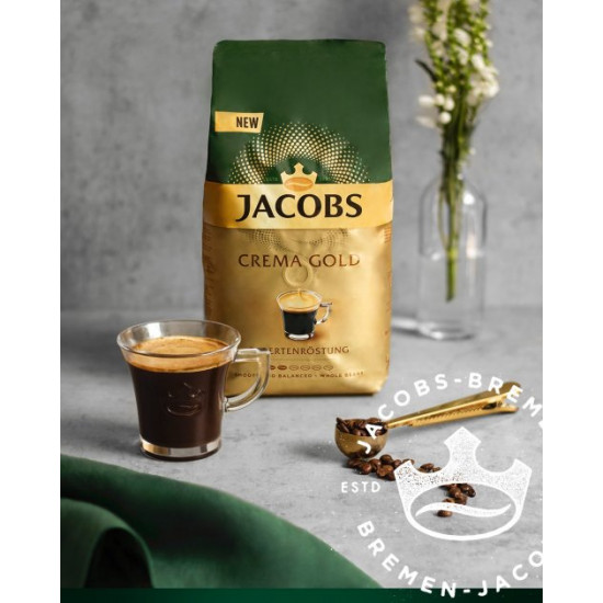  Кофе в зернах Jacobs Crema Gold 1 кг (8711000869567)