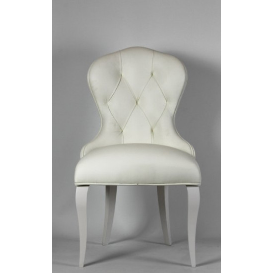 White chairs for the kitchen, living room, restaurants in a modern style.