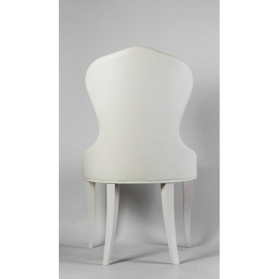 White chairs for the kitchen, living room, restaurants in a modern style.