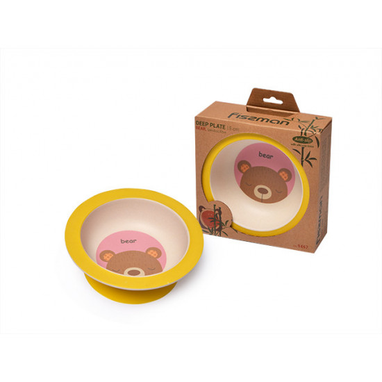 Deep plate with suction cup Fissman Teddy bear 14.5x5cm (9467)