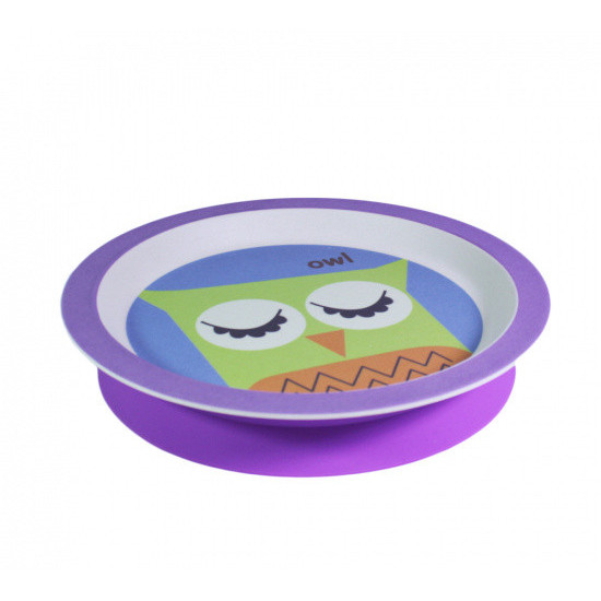 Deep plate with suction cup Fissman Owlet 20x3.5cm (9468)