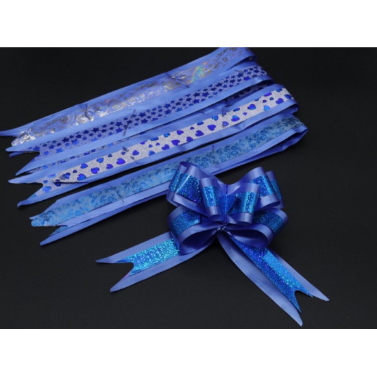 Decorated lingering gift bow Blue (BN-622-8)