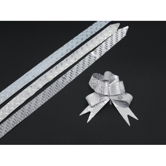 Gift lingering bow with Silver pattern (BN-627-3)