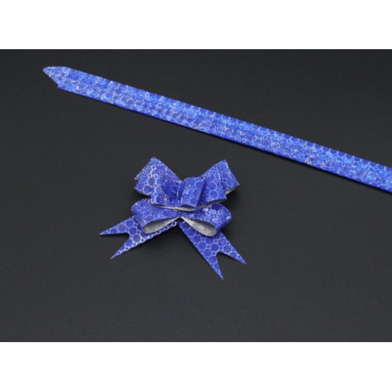 Gift lingering bow decorated with a pattern Blue (BN-628-2)