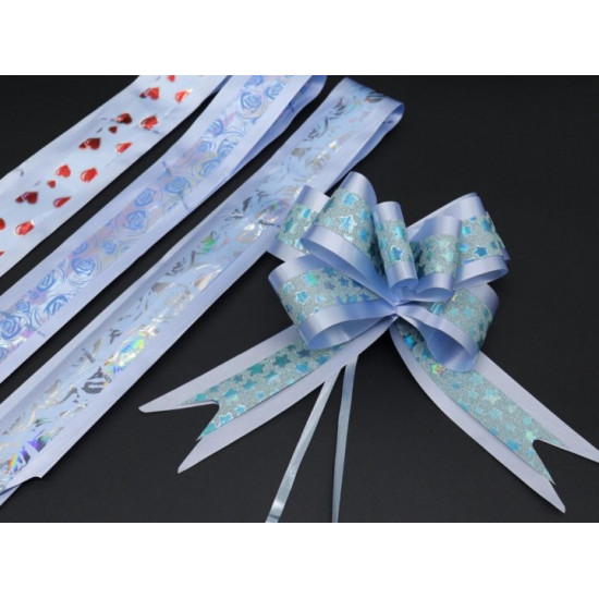 Decorated lingering gift bow Blue (BN-622-9)