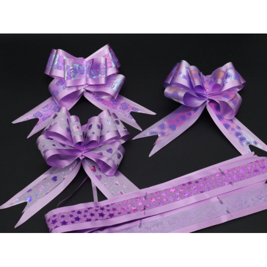 Decorated lingering gift bow Lilac (BN-622-3)