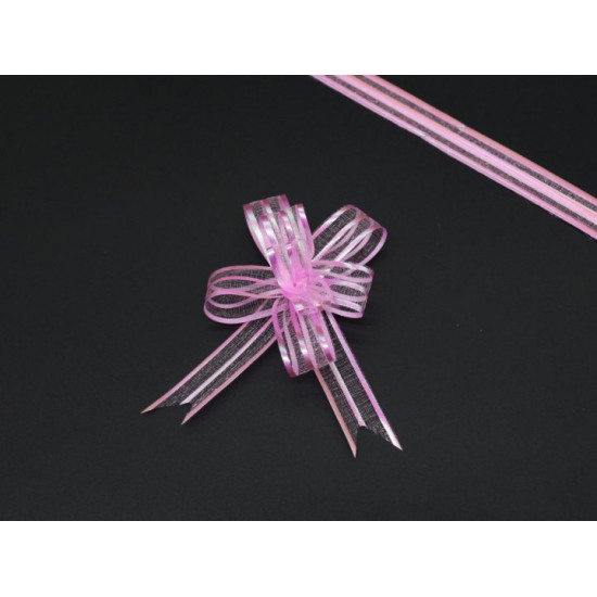 Organza gift bow with drawstrings Light pink (BN-625-14)