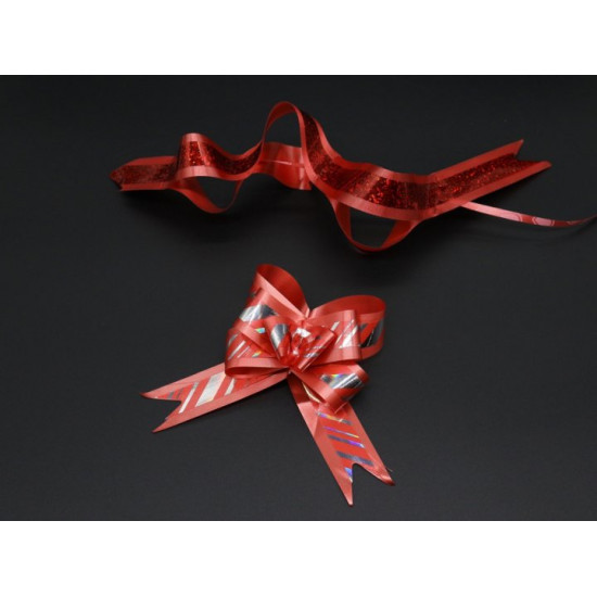 Gift bow with drawstrings decorated with a pattern Red (BN-623-6)