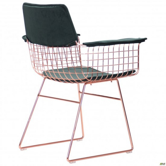 Armchair AMF Mino, rose gold, emerald 545688