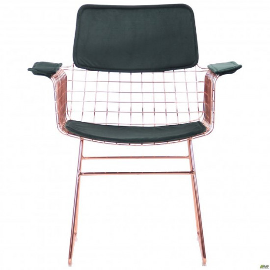 Armchair AMF Mino, rose gold, emerald 545688