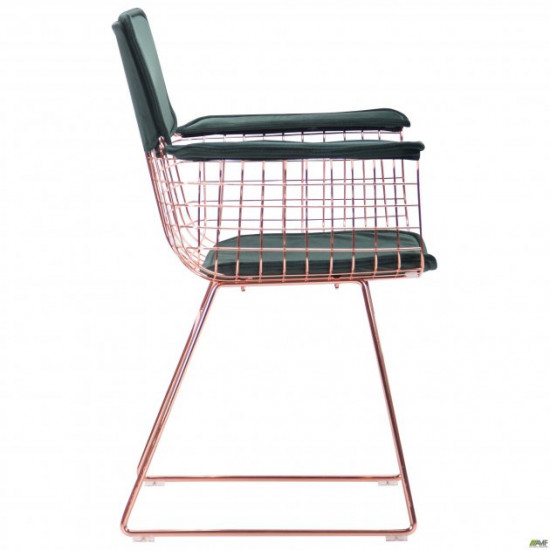 Armchair AMF Mino, rose gold, emerald 545688