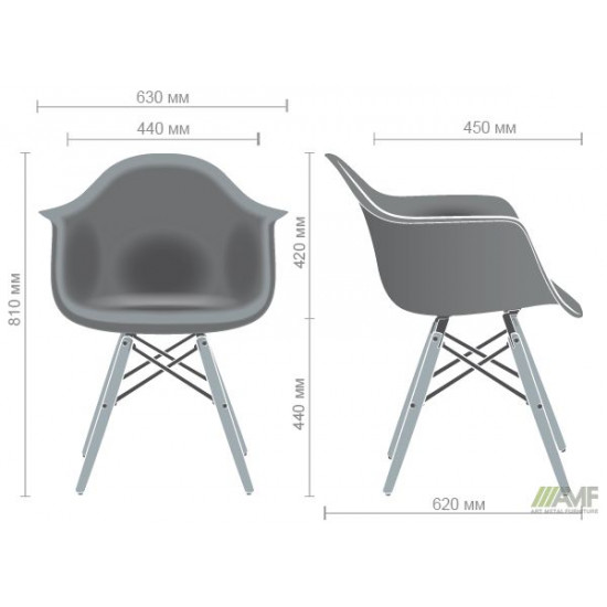  Кресло AMF Salex PL Wood Белый 520664