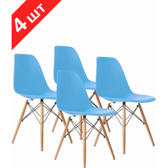 Set of chairs GT Racer X-D10 Blue (4 pcs)