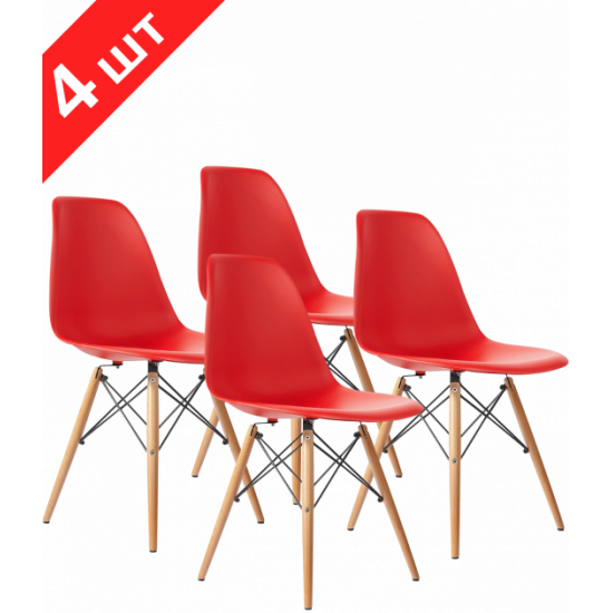 Set of chairs GT Racer X-D10 Red (4 pcs)