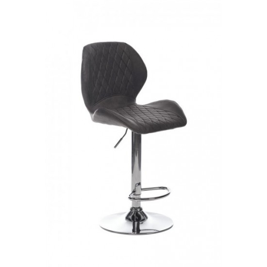 Bar chair Vetro VT-B-11 artificial nubuck color gray