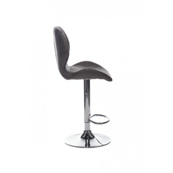 Bar chair Vetro VT-B-11 artificial nubuck color gray