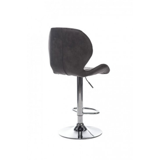 Bar chair Vetro VT-B-11 artificial nubuck color gray