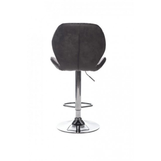 Bar chair Vetro VT-B-11 artificial nubuck color gray