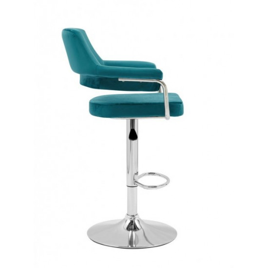 Bar chair Vetro VT-B-91 corduroy azure