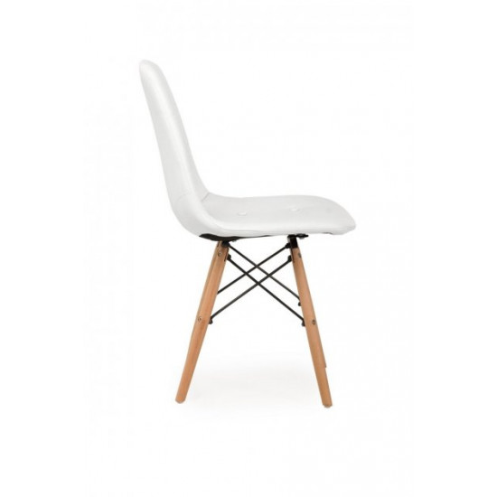 Artificial leather chair Vetro Mebel M-01 for kitchen, cafe, bar White