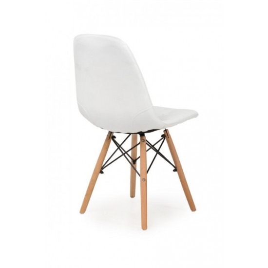 Artificial leather chair Vetro Mebel M-01 for kitchen, cafe, bar White