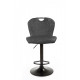 Bar stool artificial leather Vetro Mebel B-102 charcoal antique