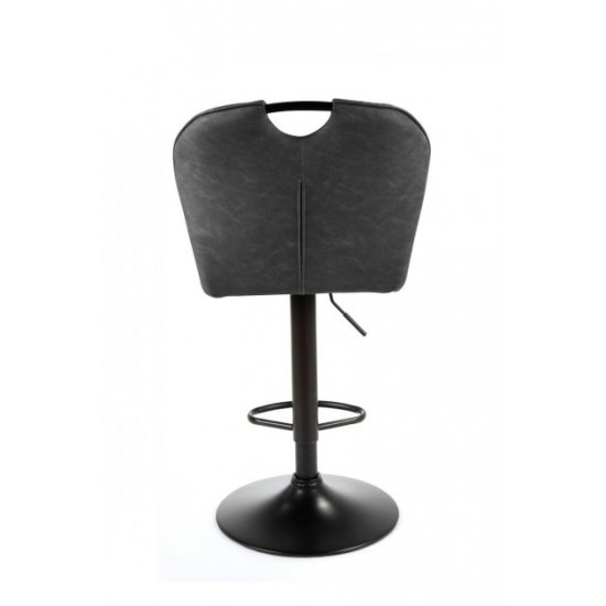 Bar stool artificial leather Vetro Mebel B-102 charcoal antique