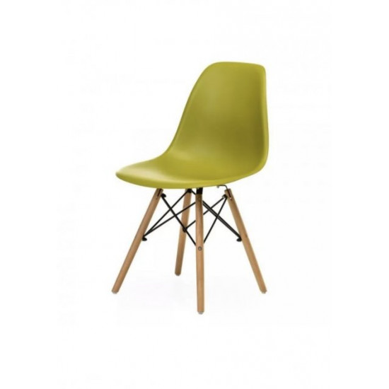 Chair Vetro M-05 (M-05) lime plastic legs beech wood 52x47x83