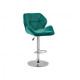 Bar stool B-71 corduroy + chrome steel Vetro Mebel Color Emerald