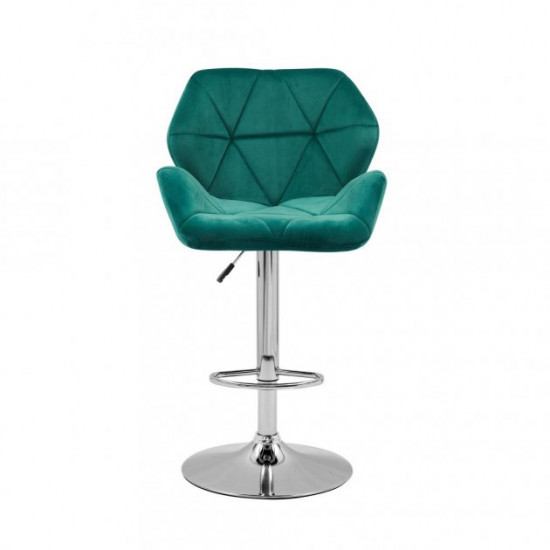 Bar stool B-71 corduroy + chrome steel Vetro Mebel Color Emerald