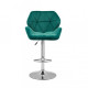 Bar stool B-71 corduroy + chrome steel Vetro Mebel Color Emerald