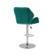 Bar stool B-71 corduroy + chrome steel Vetro Mebel Color Emerald