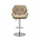 Bar stool B-71 corduroy + chrome steel Vetro Mebel Color Cappuccino