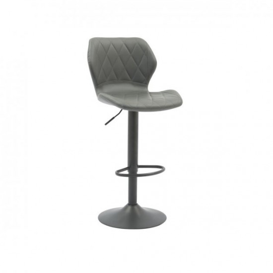 Bar chair swivel leatherette + painted metal black B-103 Vetro Mebel Color Graphite