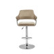 Bar stool B-91 corduroy + chrome steel Vetro Mebel Color Cappuccino