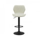 Bar chair swivel leatherette + painted metal black B-103 Vetro Mebel Color White