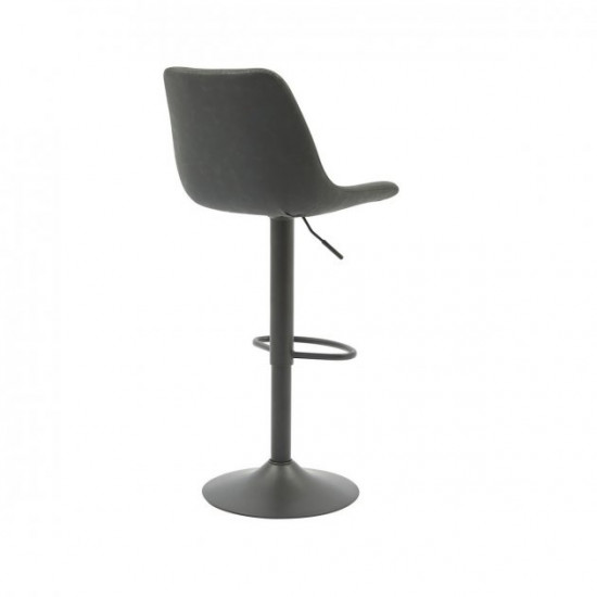 Bar chair leatherette + painted black metal B-104 Vetro Mebel Color Black antique