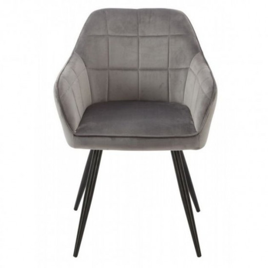 Chair Vetro M-62 (M-62) gray corduroy/velor black legs 450x700x8350