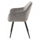 Chair Vetro M-62 (M-62) gray corduroy/velor black legs 450x700x8350