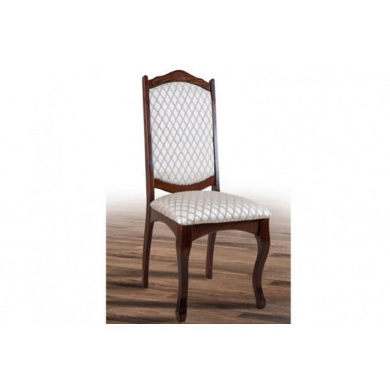 Wooden chair with soft back and seat Mix Furniture Natasha nut/shalimar