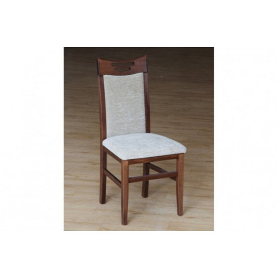 Wooden chair with soft back and seat Mix Furniture Juliana walnut