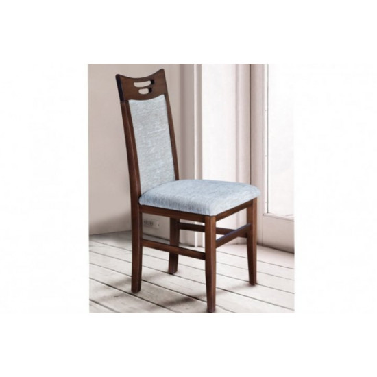 Wooden chair with soft back and seat Mix Furniture Juliana walnut