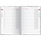 Undated diary Brunnen Agenda Grafo Red flower A5 73-796 68 06 19