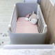 Baby crib made of natural wood Monaco LD5 Velor white with gray Veres (without mattress)